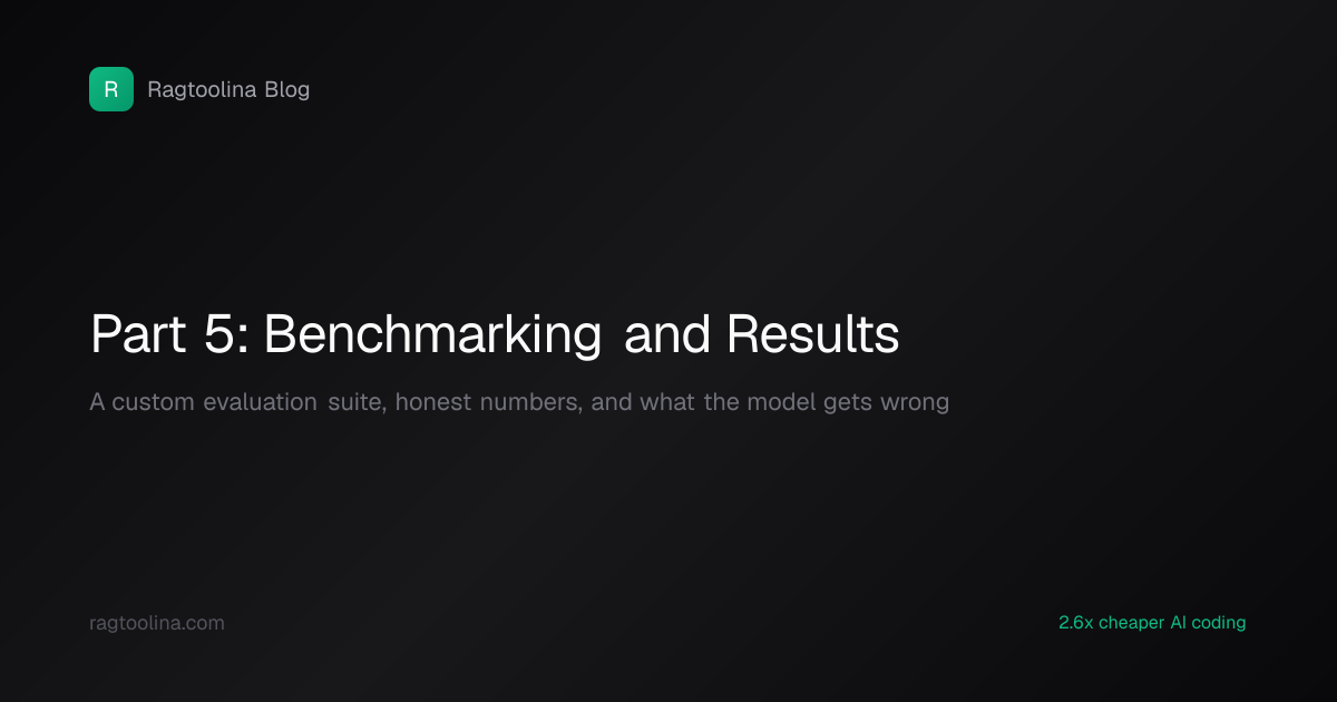 Part 5: Benchmarking and Results - Ragtoolina Blog